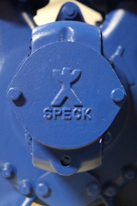 Speck logo imprinted on pump