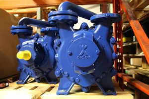 Speck pump sprayed with logo imprint